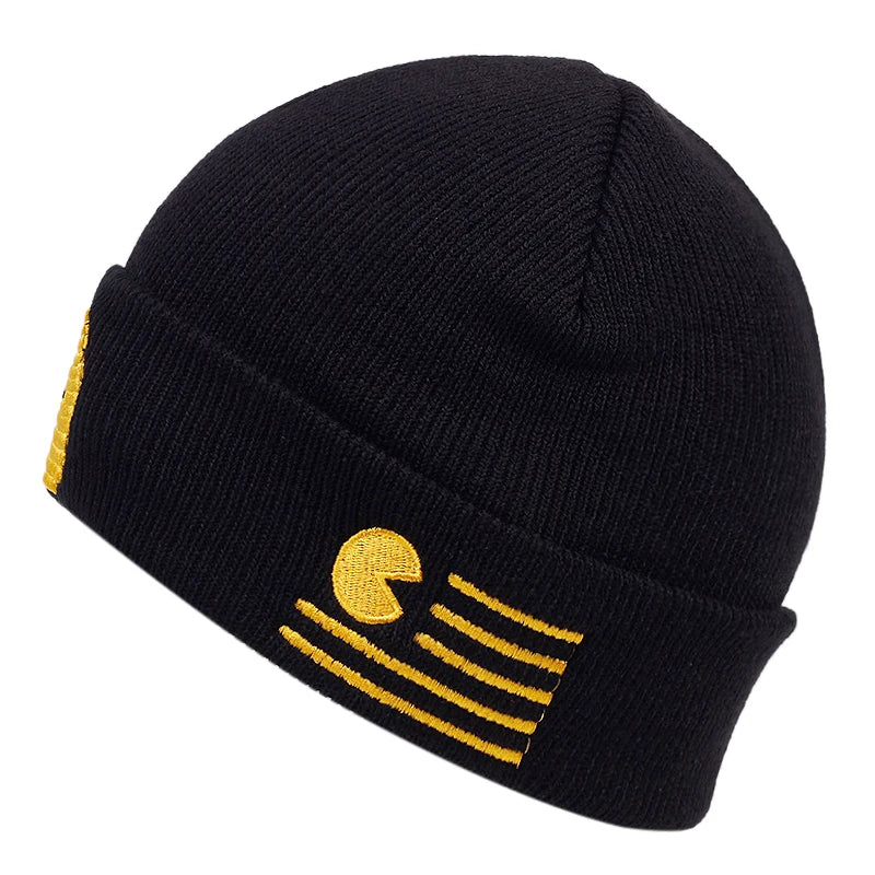 Svart Beanie Pac-Man