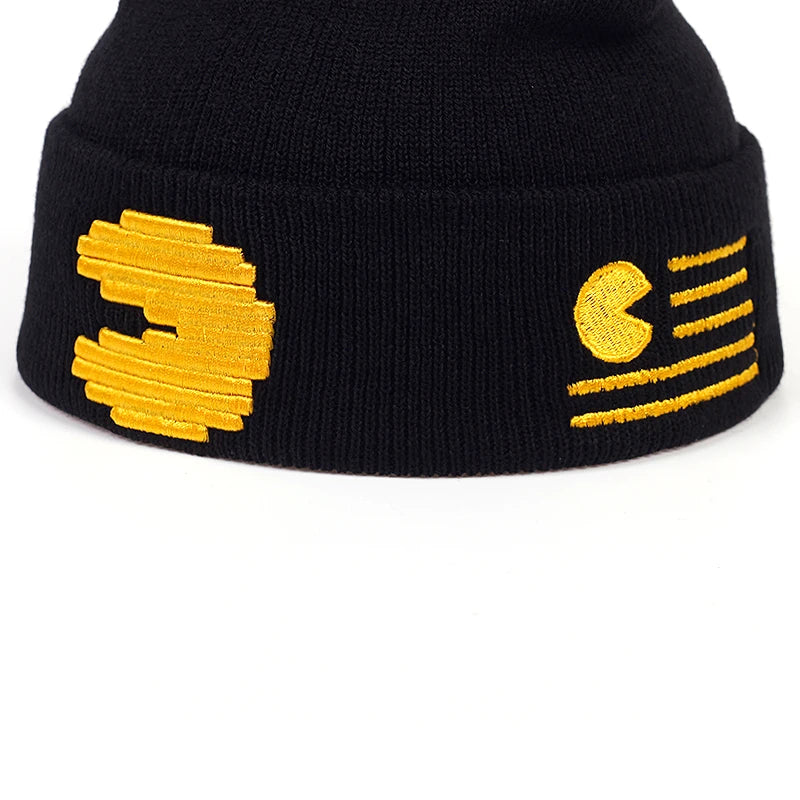 Svart Beanie Pac-Man