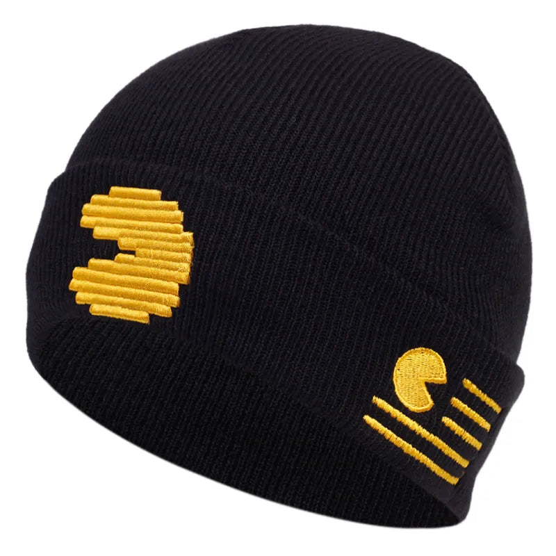 Svart Beanie Pac-Man