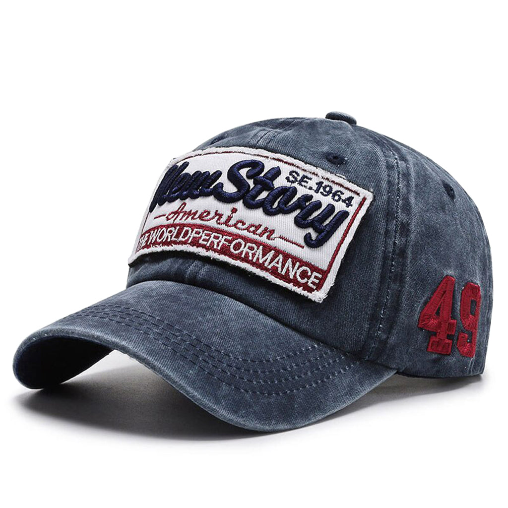 New Story Washed Navy Justerbar Keps