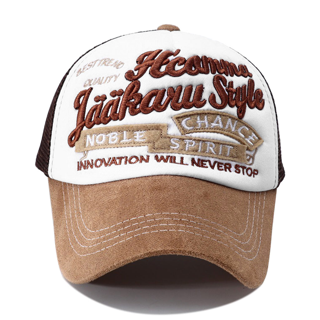 Brunfärgad Trucker keps herr mocka