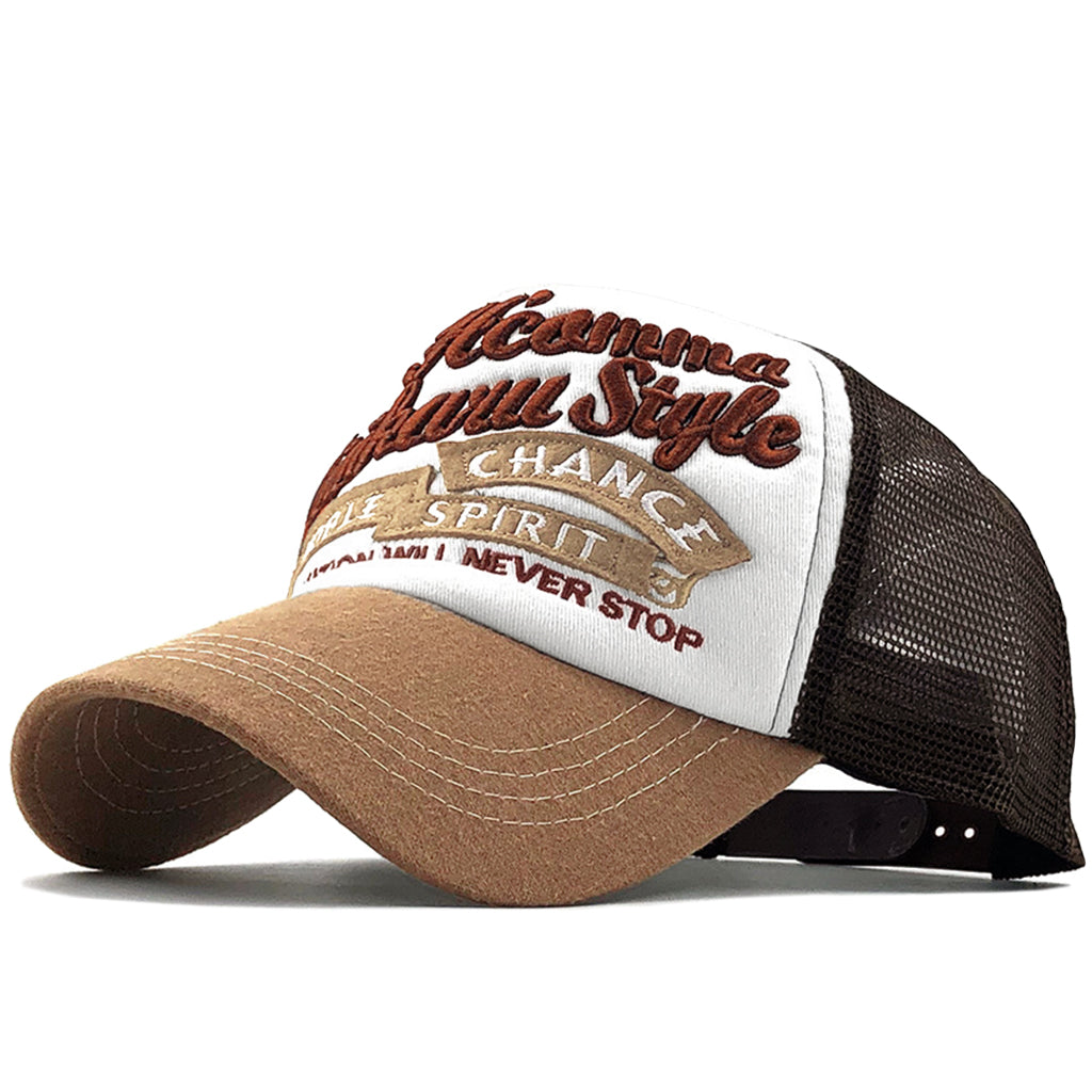 Brun Vintage Trucker Keps