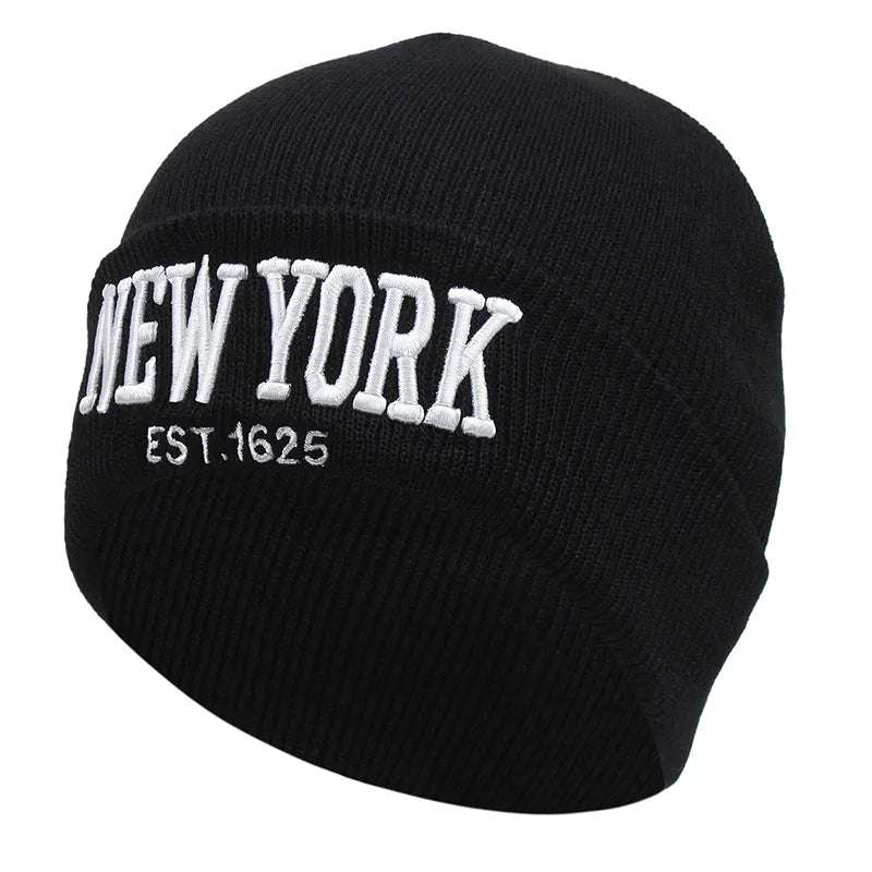 Svart beanie New York