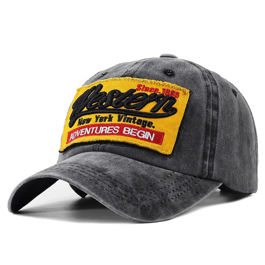 Mörkgrå Keps Med Tryck