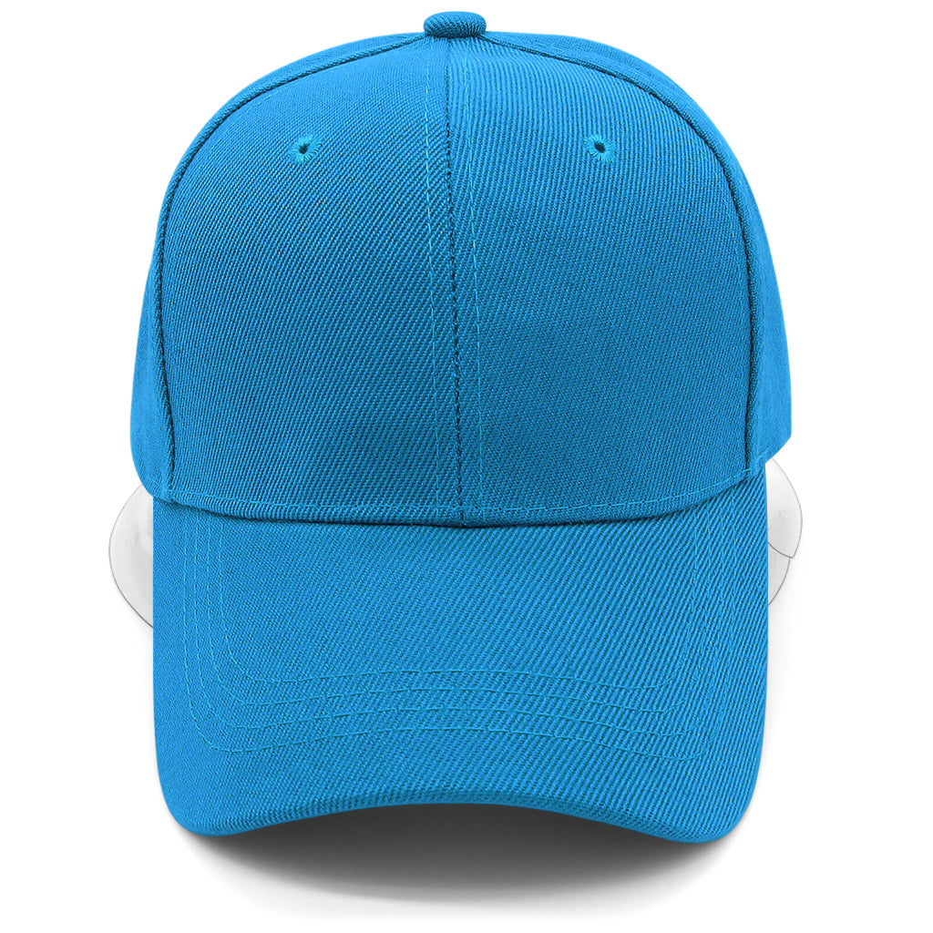 Blå baseball keps med structured fit och kardborrejustering baktill