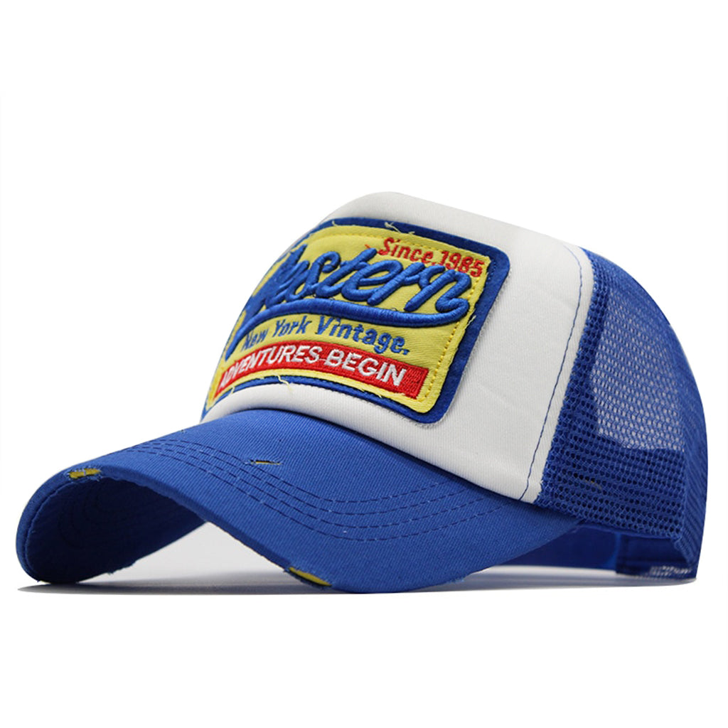 Blå keps med nät