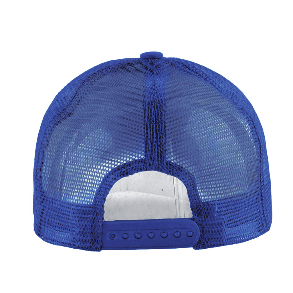 Blå mesh trucker keps