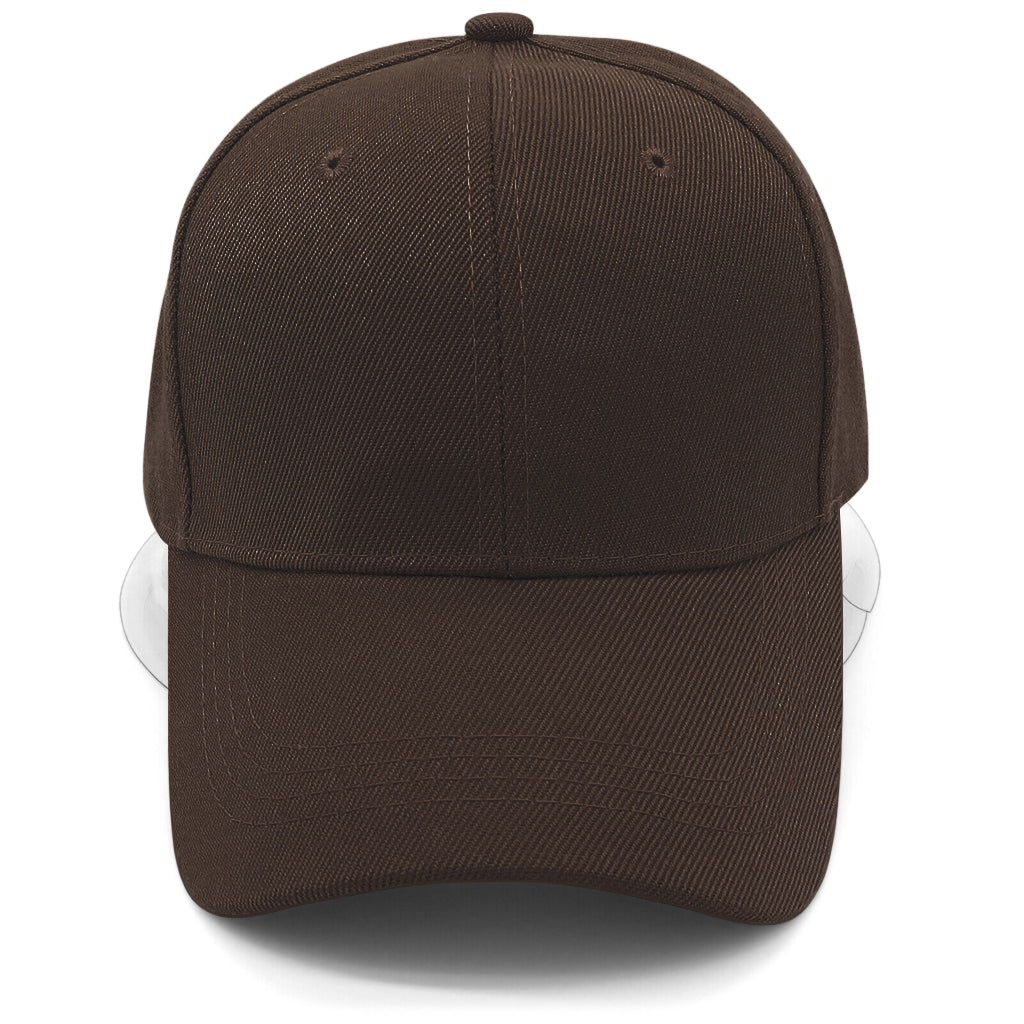 Brun baseball keps med structured fit och kardborrejustering baktill