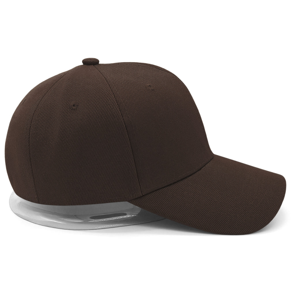 Baseboll keps i brunt med djup ton tillverkad av polyester twill