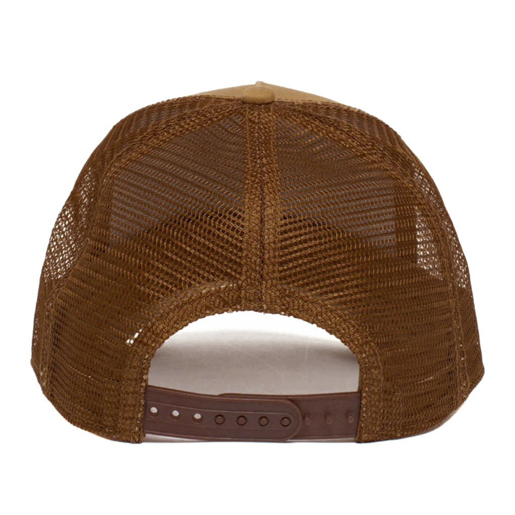 Brun trucker keps med orm på