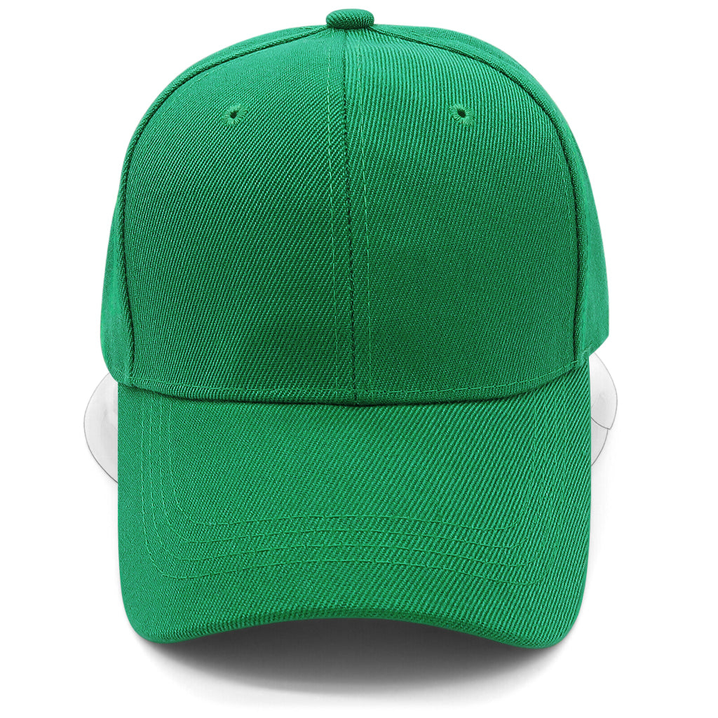 Grön baseball keps med structured fit och kardborrejustering baktill