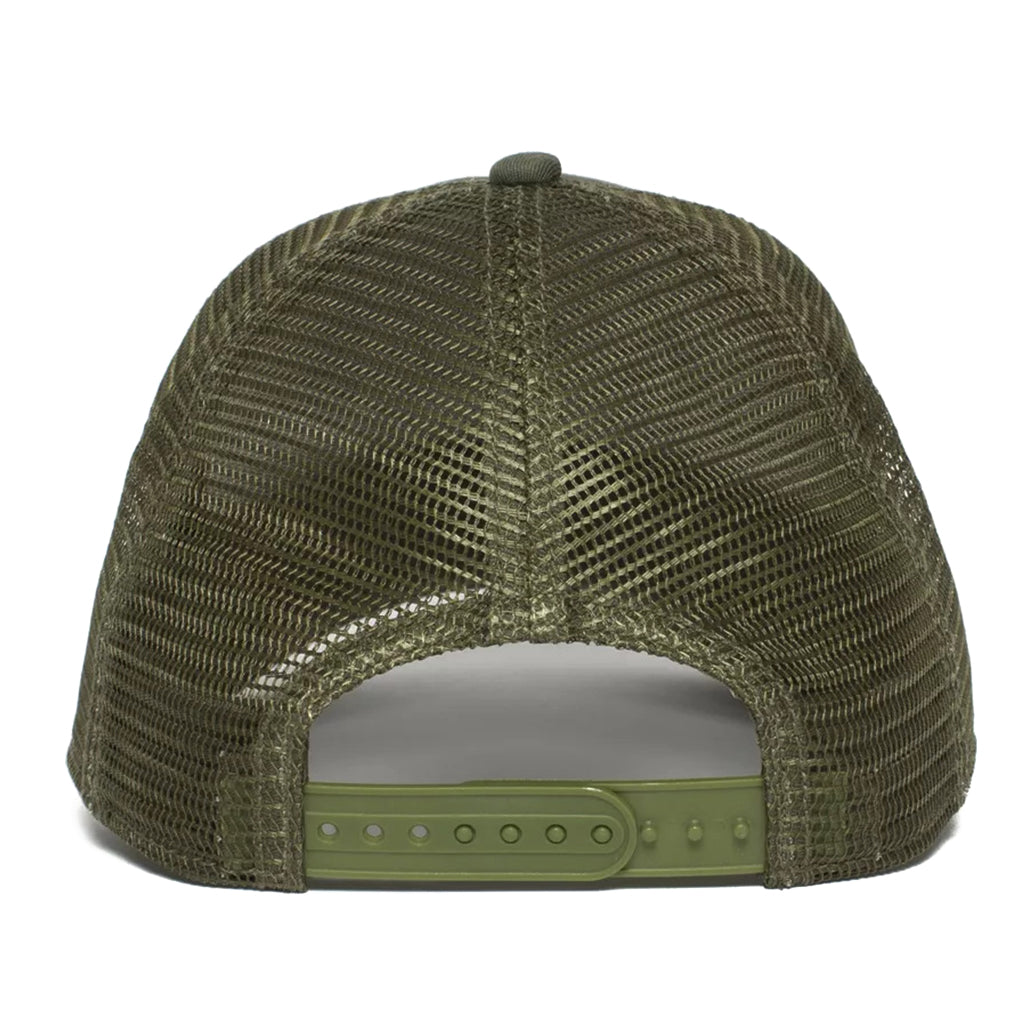 Grön trucker keps med elefant på och texten ELEPHANT