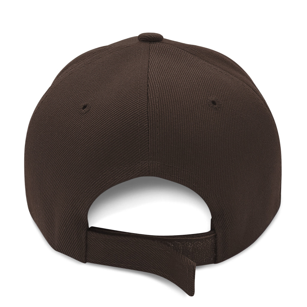 Brun keps med structured fit och justerbart kardborreband för perfekt passform
