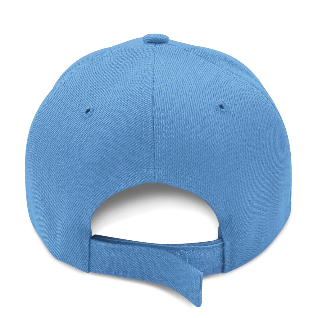 Ljusblå keps med structured fit och justerbart kardborreband för perfekt passform