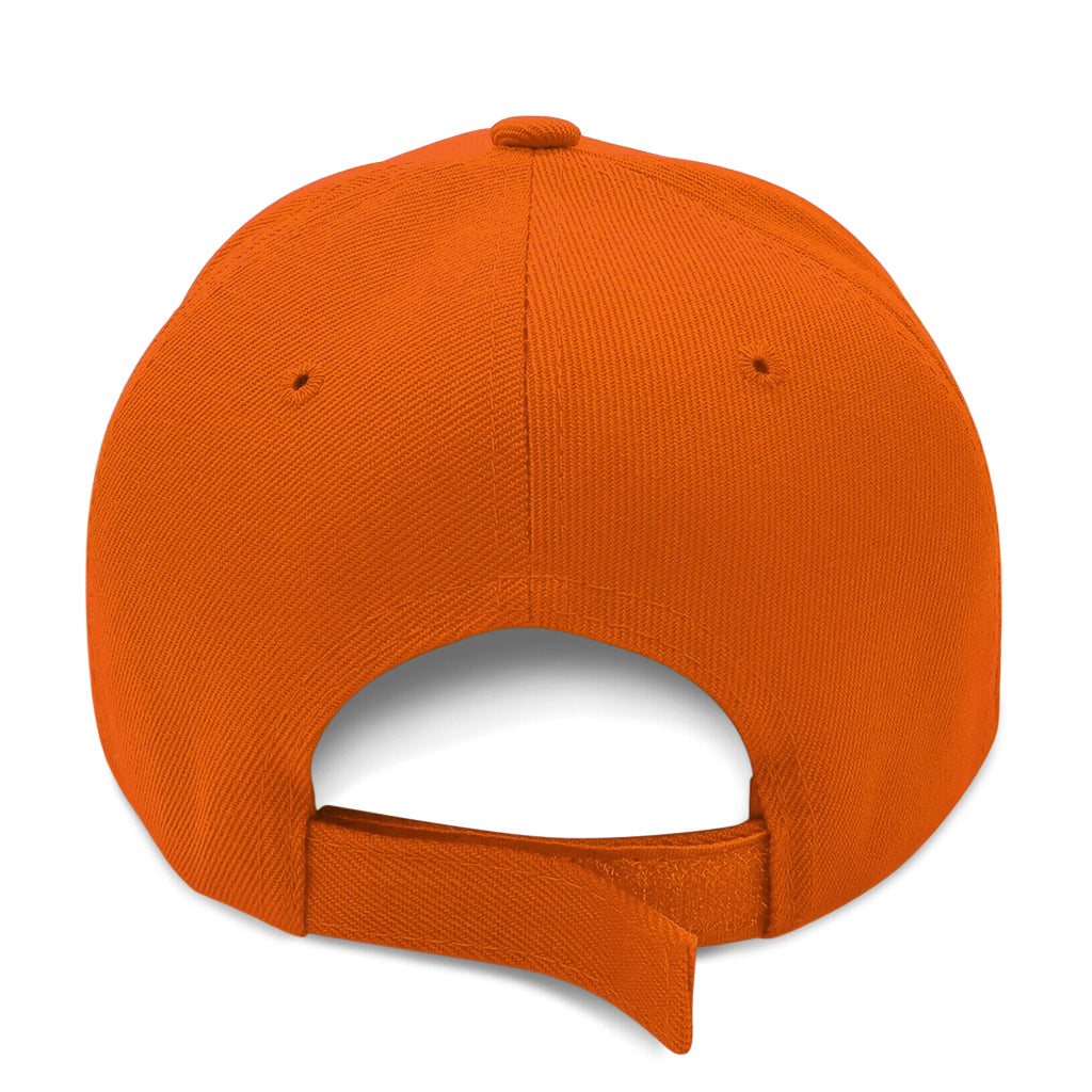 Orange keps med structured fit och justerbart kardborreband för perfekt passform