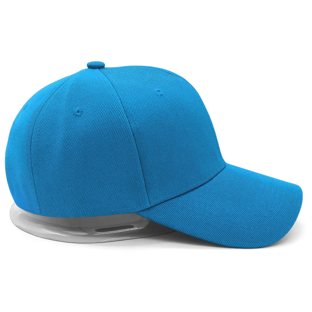 Ljusblå keps för herr i modern baseboll-design med små ventilhål upptill