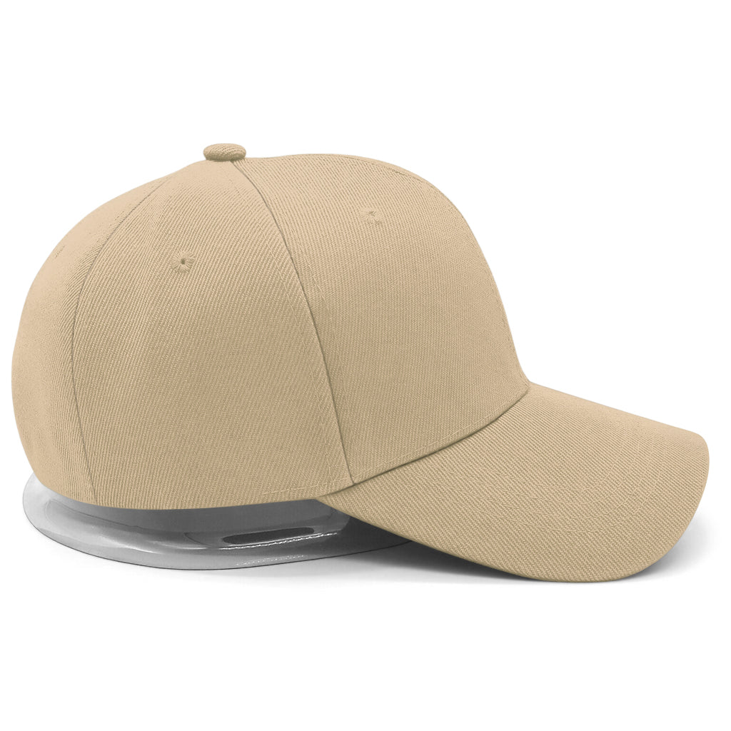 Ljusbrun keps för herr i modern baseboll-design med små ventilhål upptill