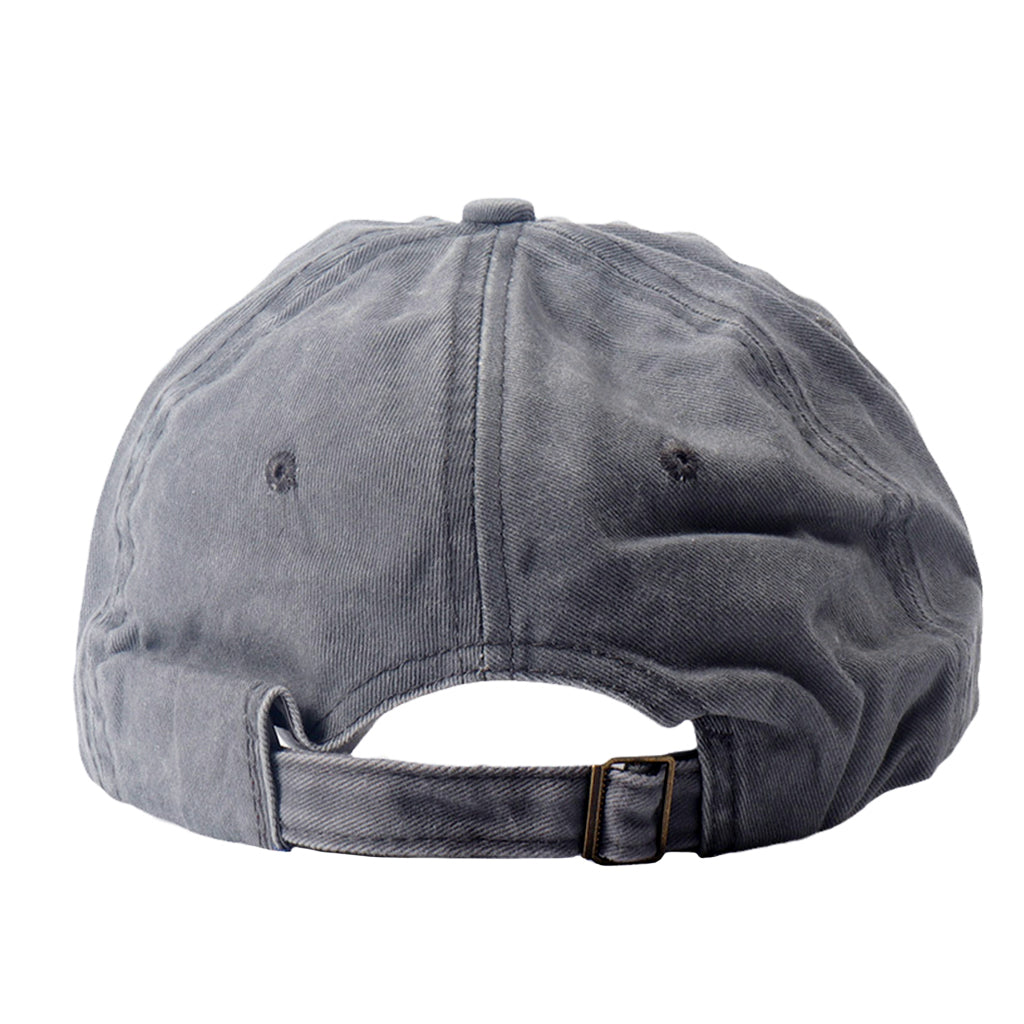 Tvättad ljusgrå keps för herr
