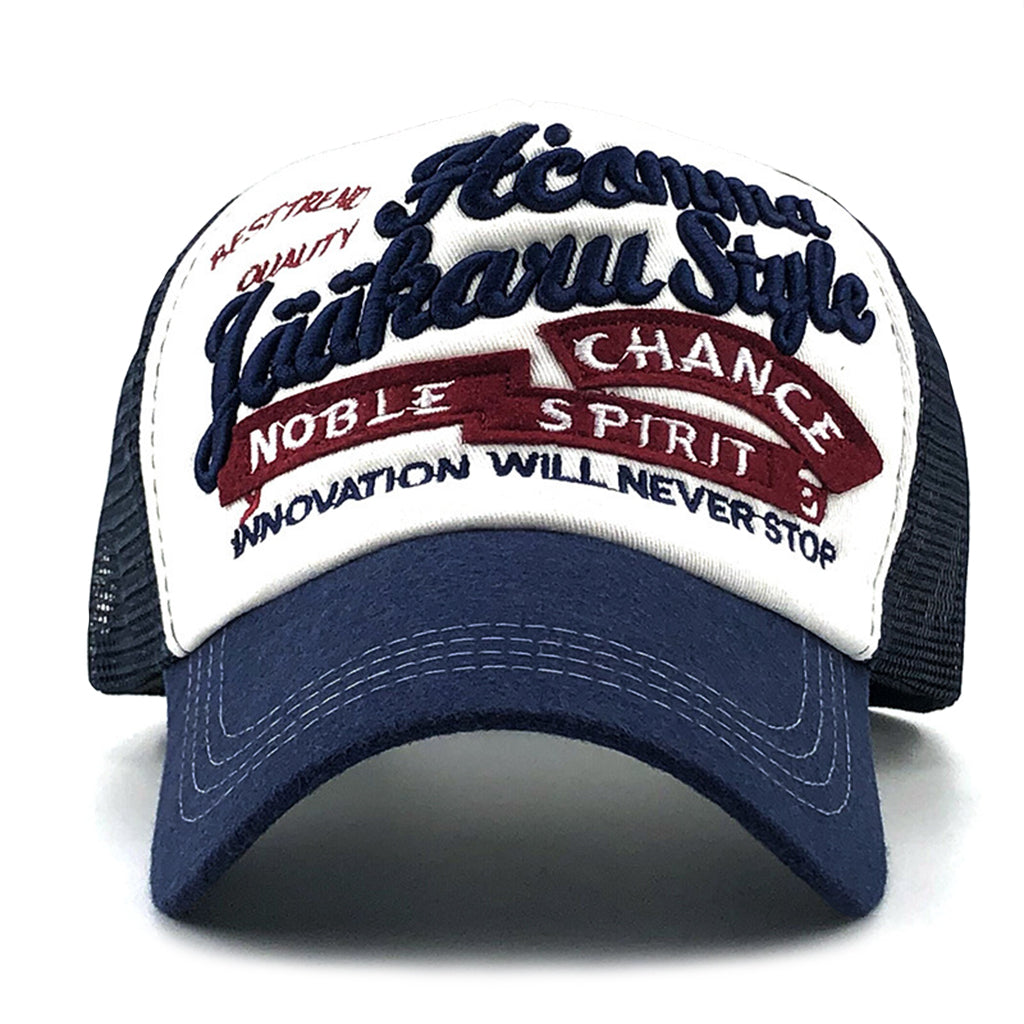 Navy blå mocka keps herr