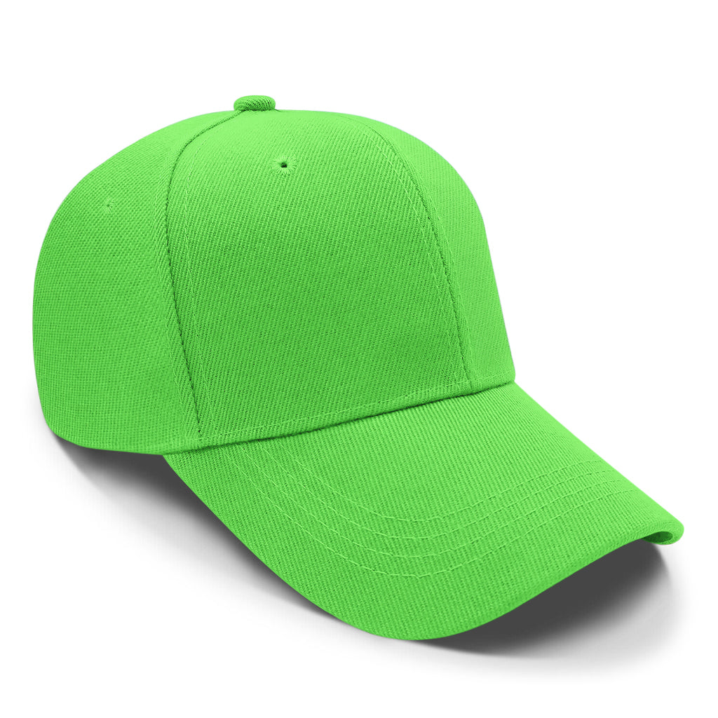 Neongrön herrkeps med bekväm passform och klassisk look