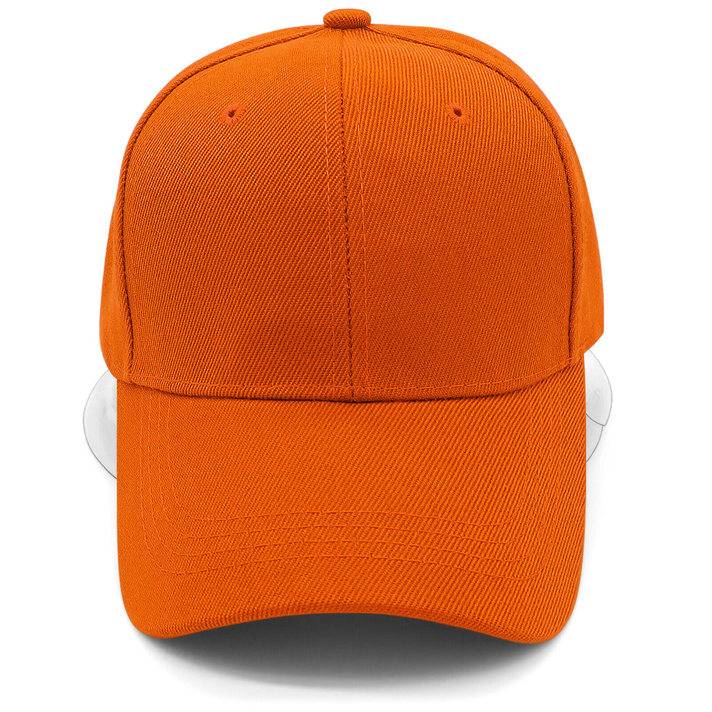 Orange baseball keps med structured fit och kardborrejustering baktill
