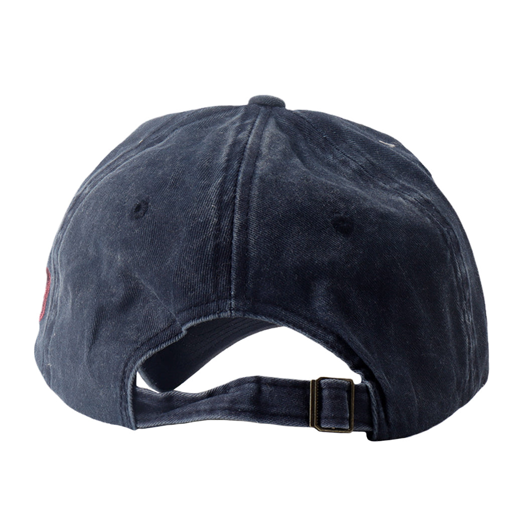 Blåfärgad keps med tryck för män