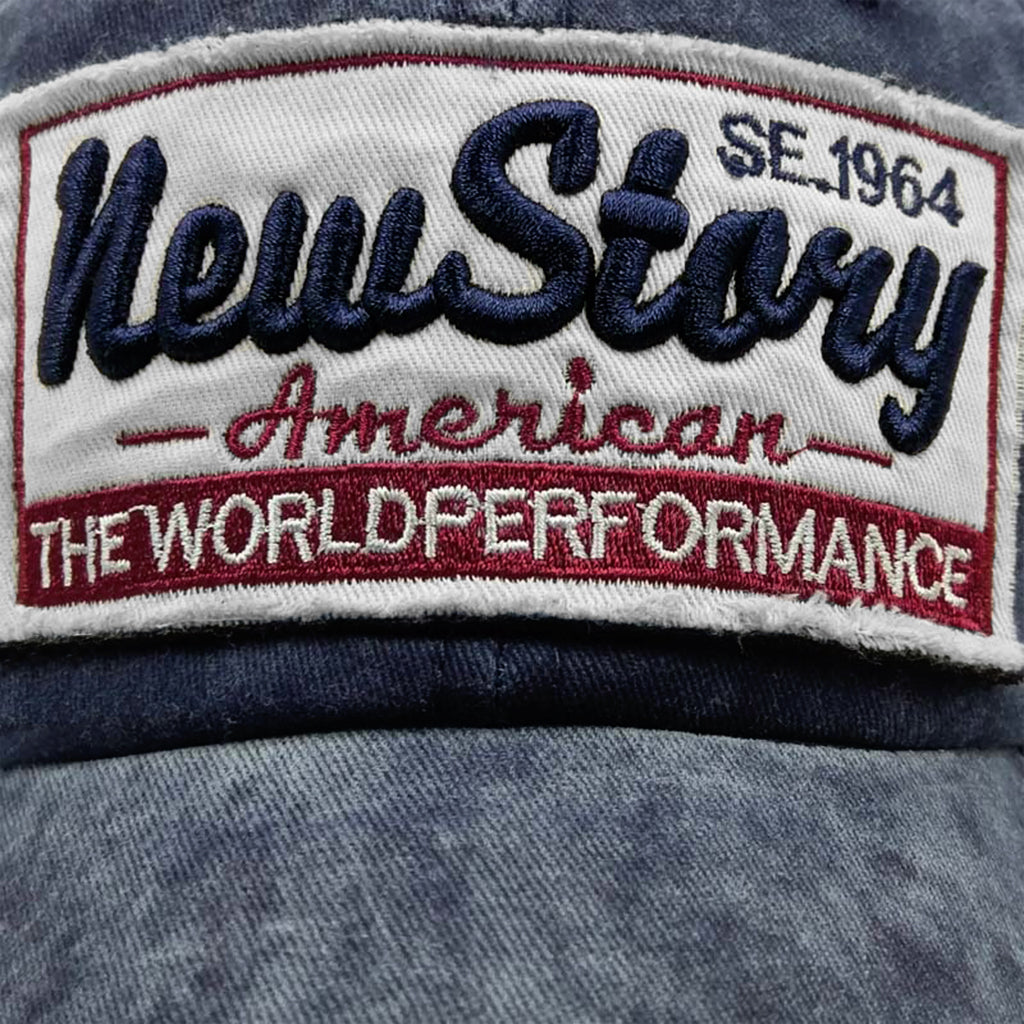 Blå herrkeps retro stil