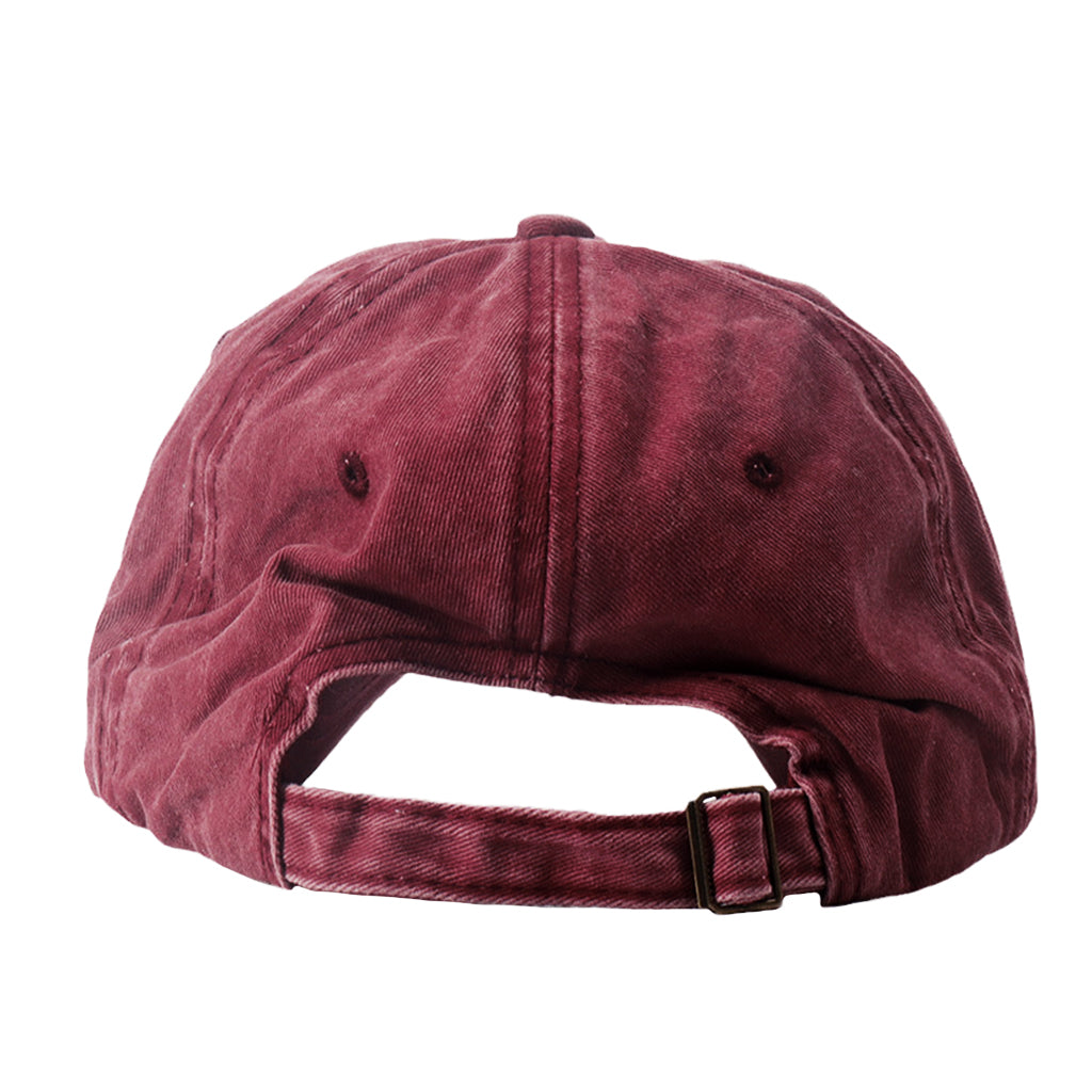 Röd keps för herr med tryck på framsidan