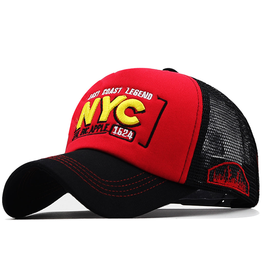 Röd svart keps för herr