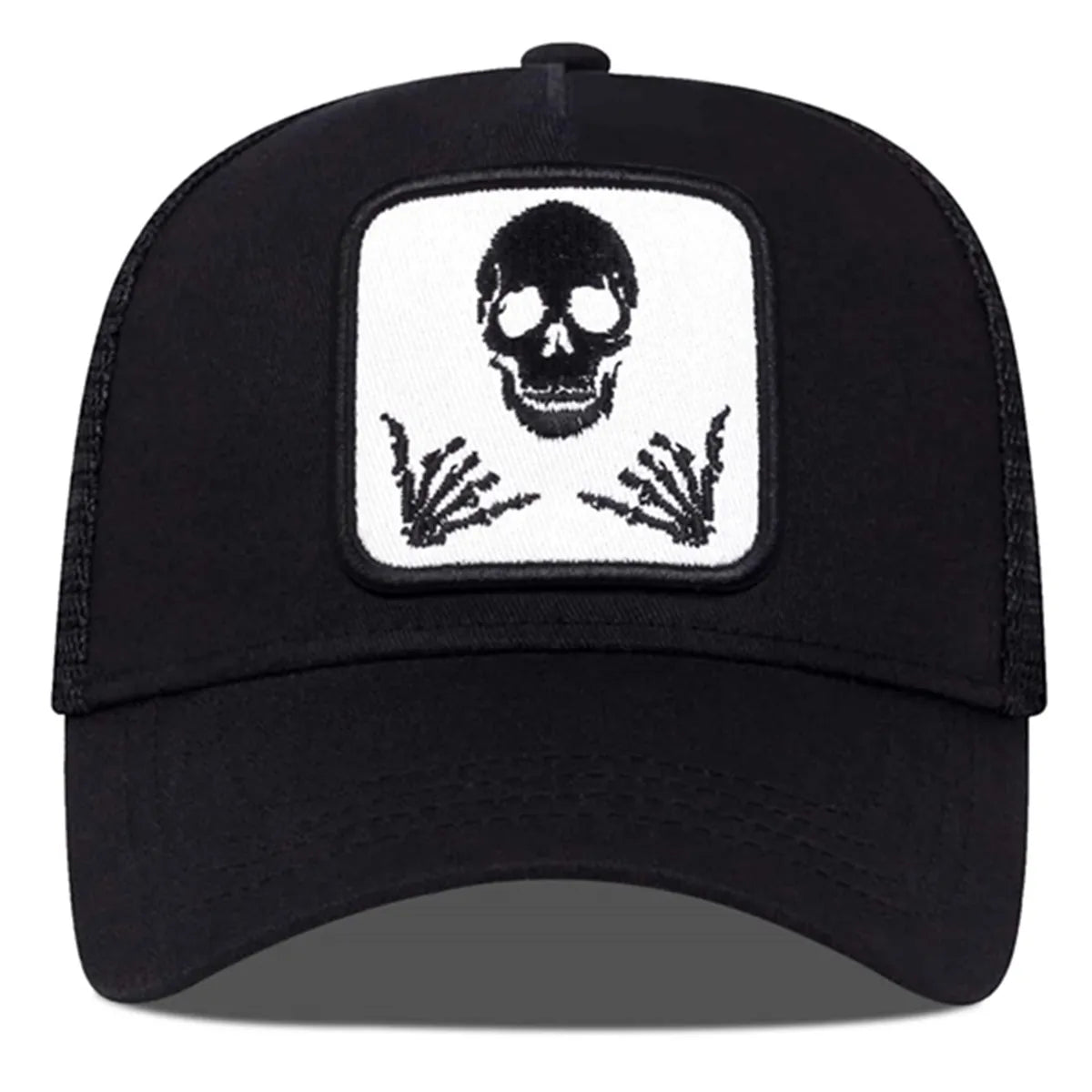 Svart Trucker Keps Dödskalle och skeltthänder