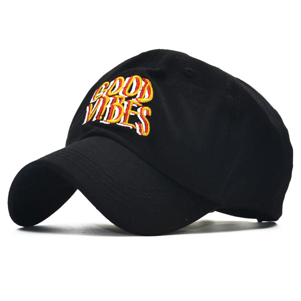 Good Vibes Svart Unconstructed Dad Hat