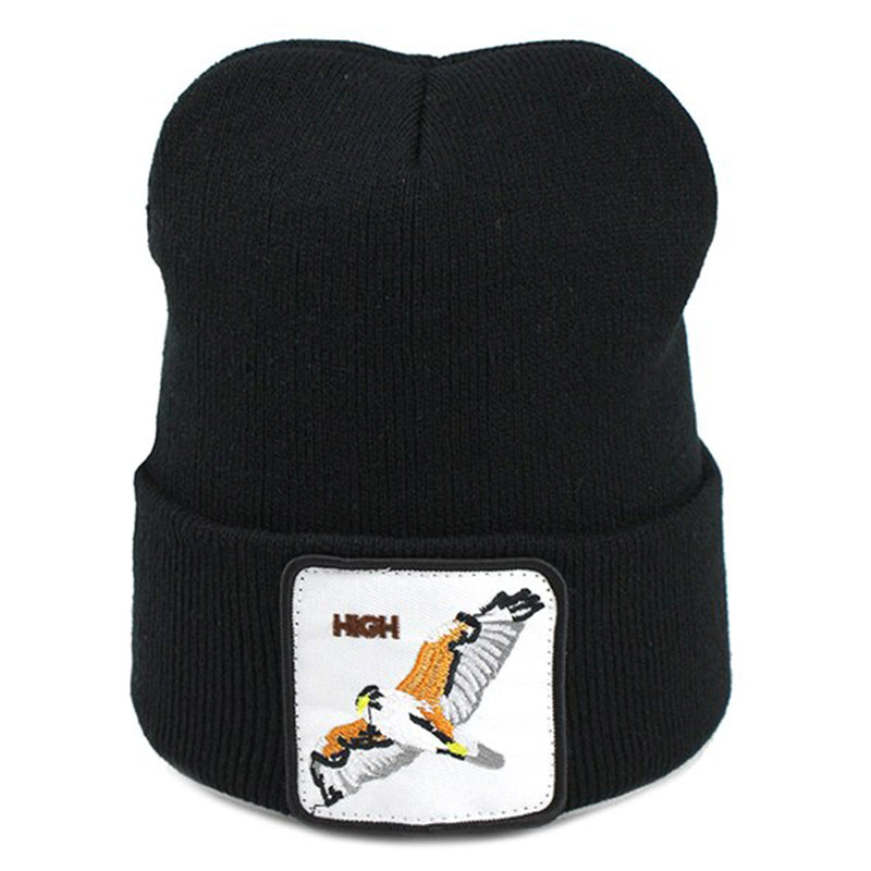 Animal High Svart Uppvikt Mössa