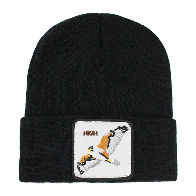 Animal High Svart Uppvikt Mössa