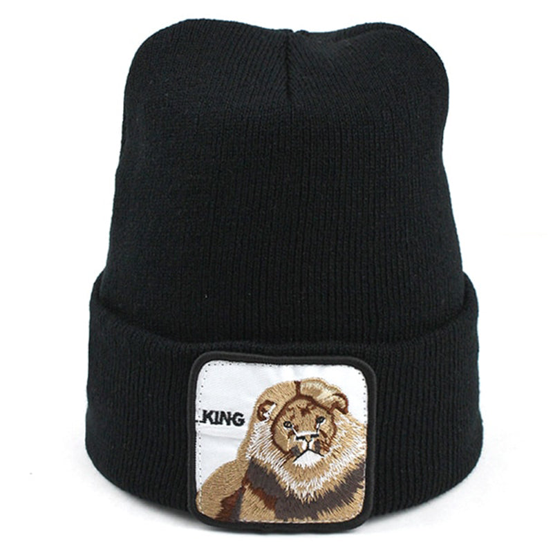 Animal King Svart Uppvikt Mössa