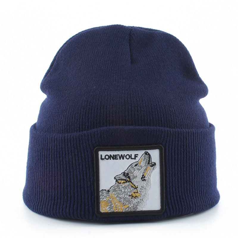 Animal Lonewolf Navy Uppvikt Mössa