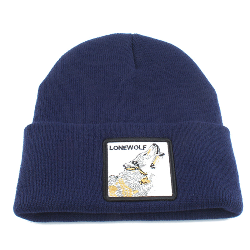 Animal Lonewolf Navy Uppvikt Mössa