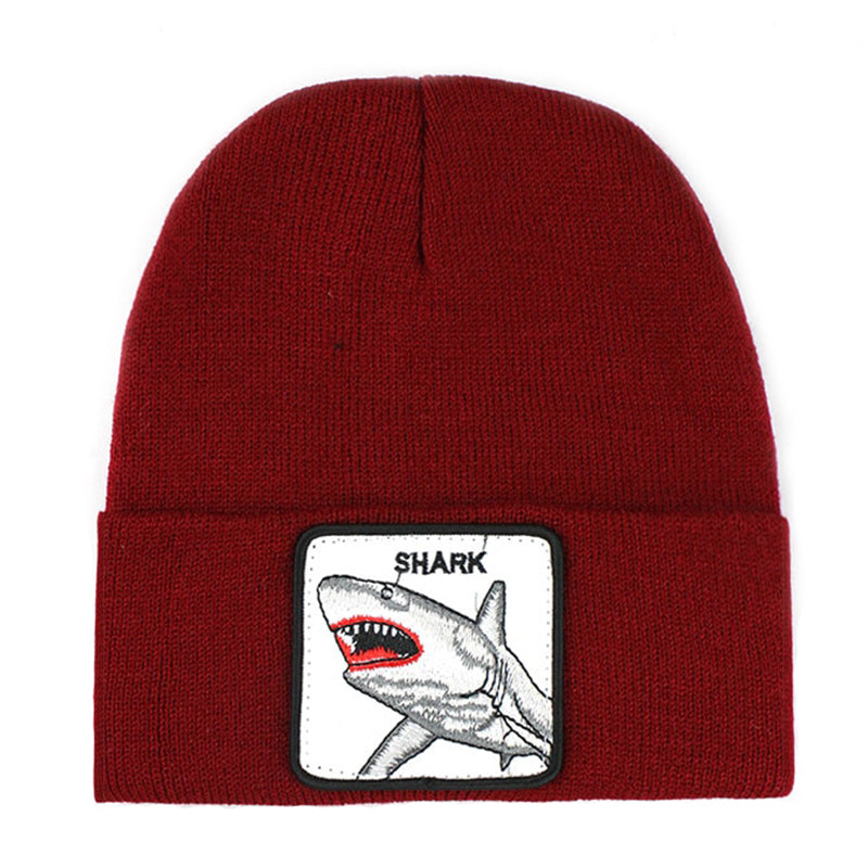 Animal Shark Röd Uppvikt Mössa