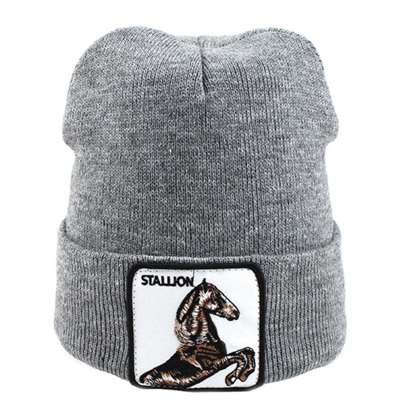 Animal Stallion Grå Uppvikt Mössa