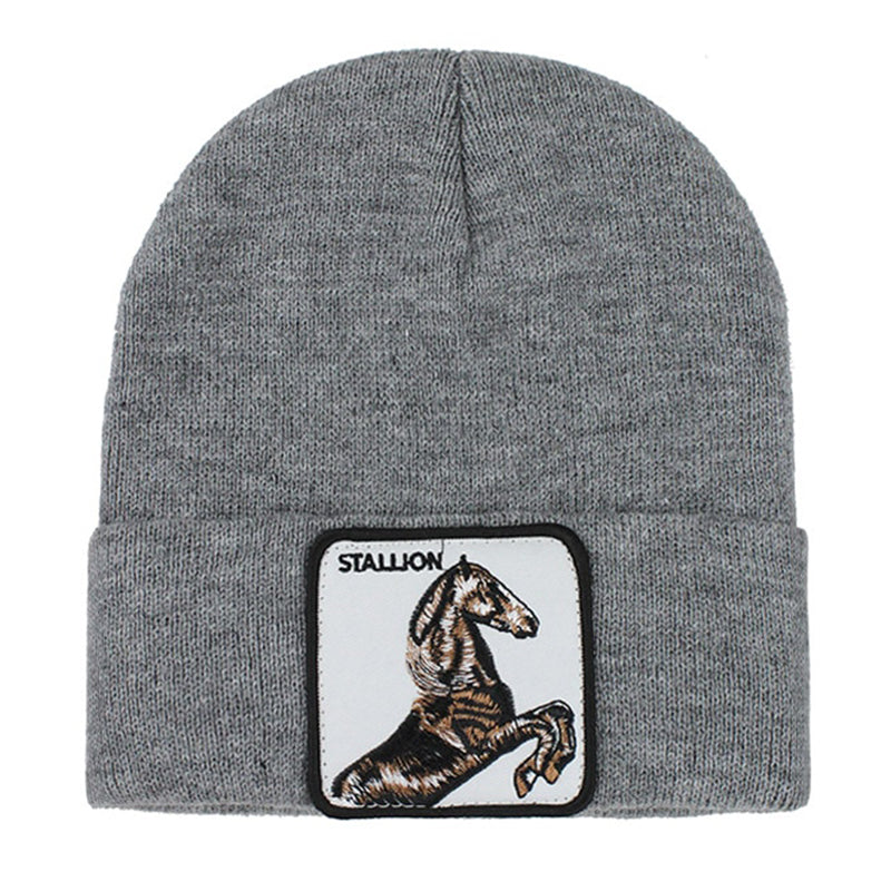 Animal Stallion Grå Uppvikt Mössa