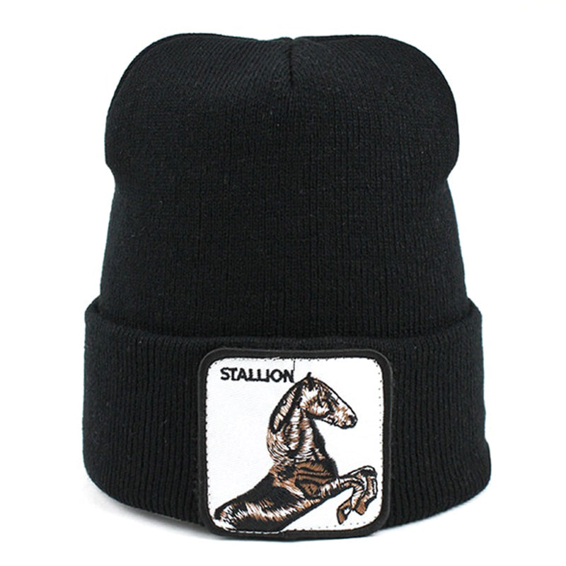 Animal Stallion Svart Uppvikt Mössa