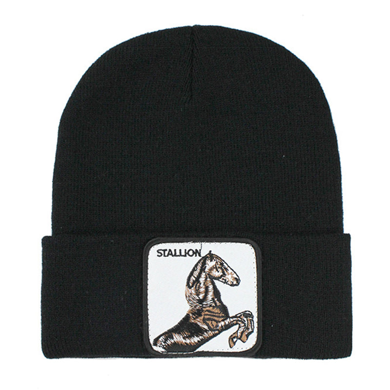 Animal Stallion Svart Uppvikt Mössa