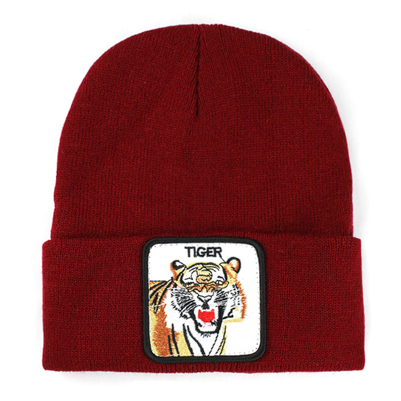 Animal Tiger Röd Uppvikt Mössa