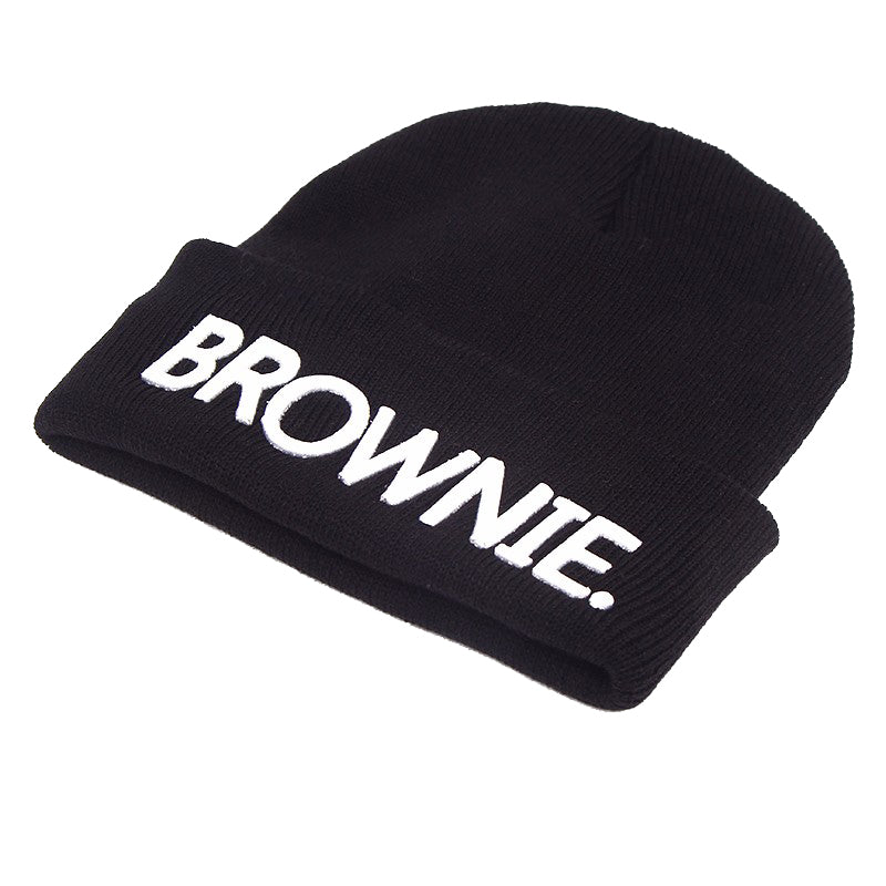 BROWNIE Svart Uppvikt Mössa