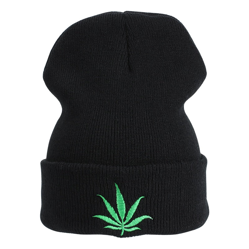 Svart Cannabis Mössa