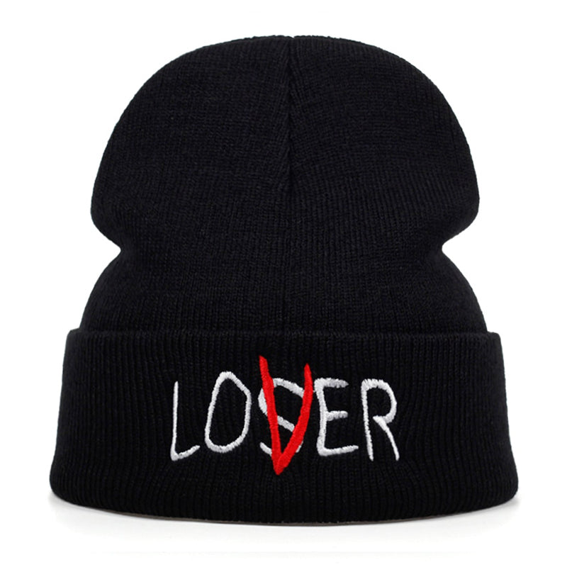 Lover Loser Svart Uppvikt Mössa