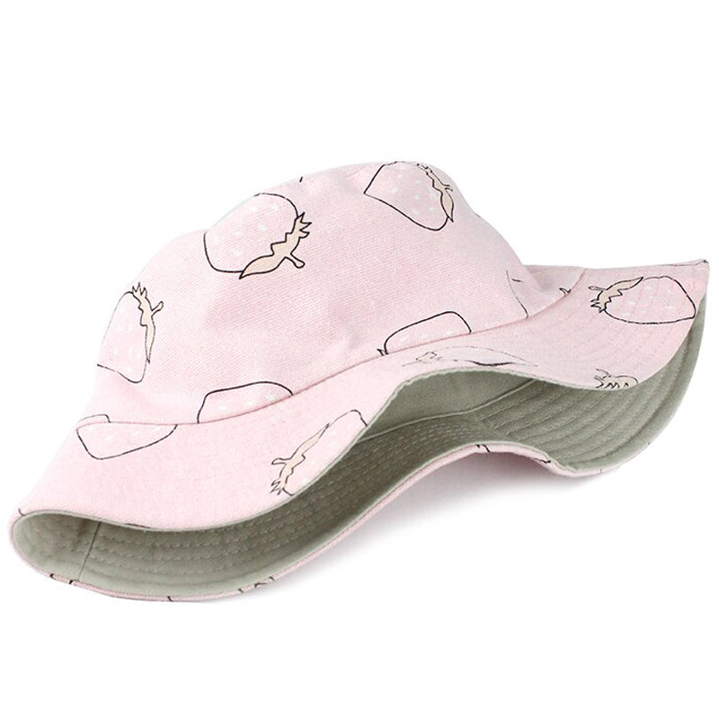 Pink Strawberries Foldable Rosa Bucket