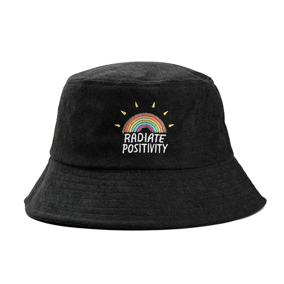 Radiate Positivity Foldable Svart Bucket