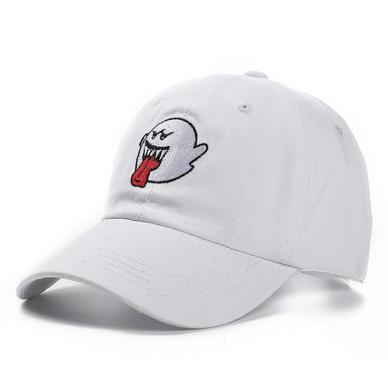 Scary Ghost Vit Adjustable Keps