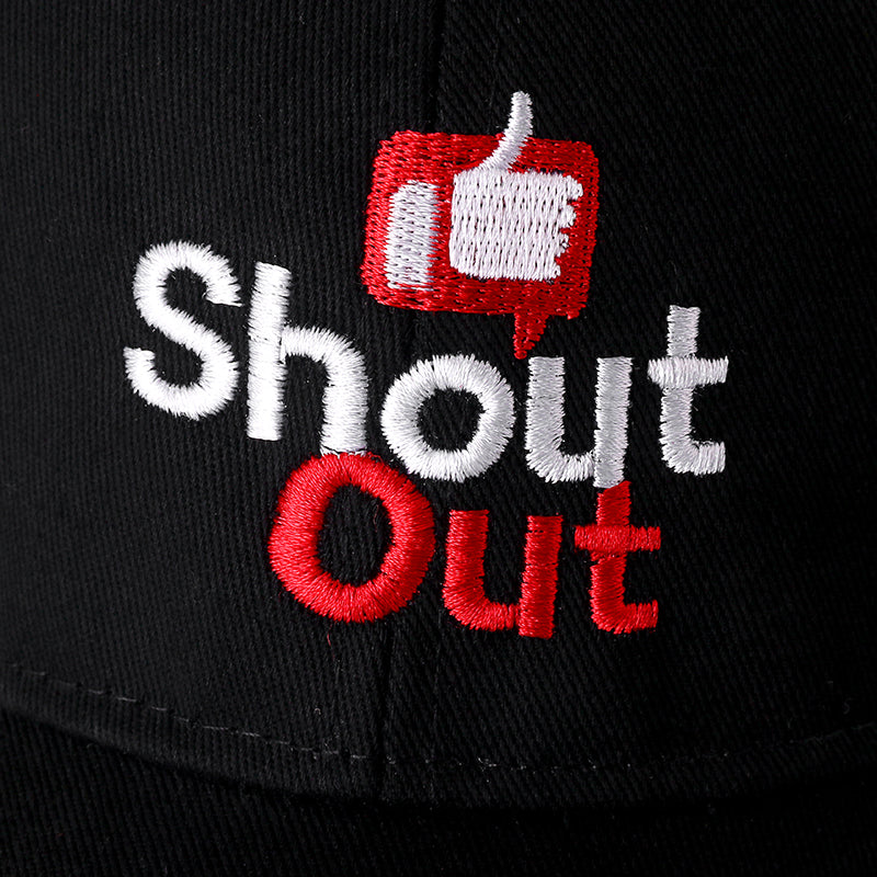 Shout Out Svart Adjustable Dad Hat