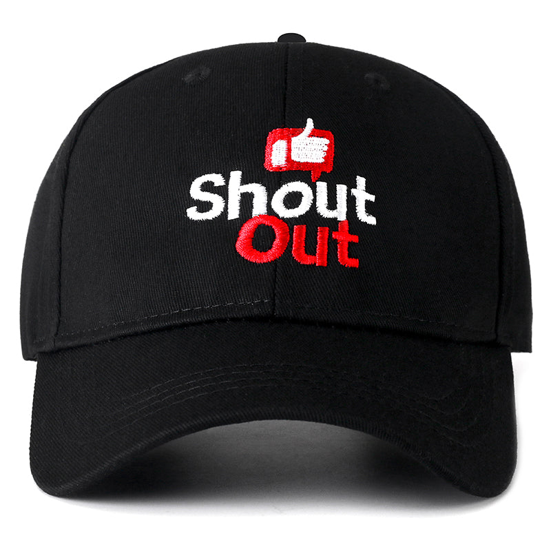 Shout Out Svart Adjustable Dad Hat